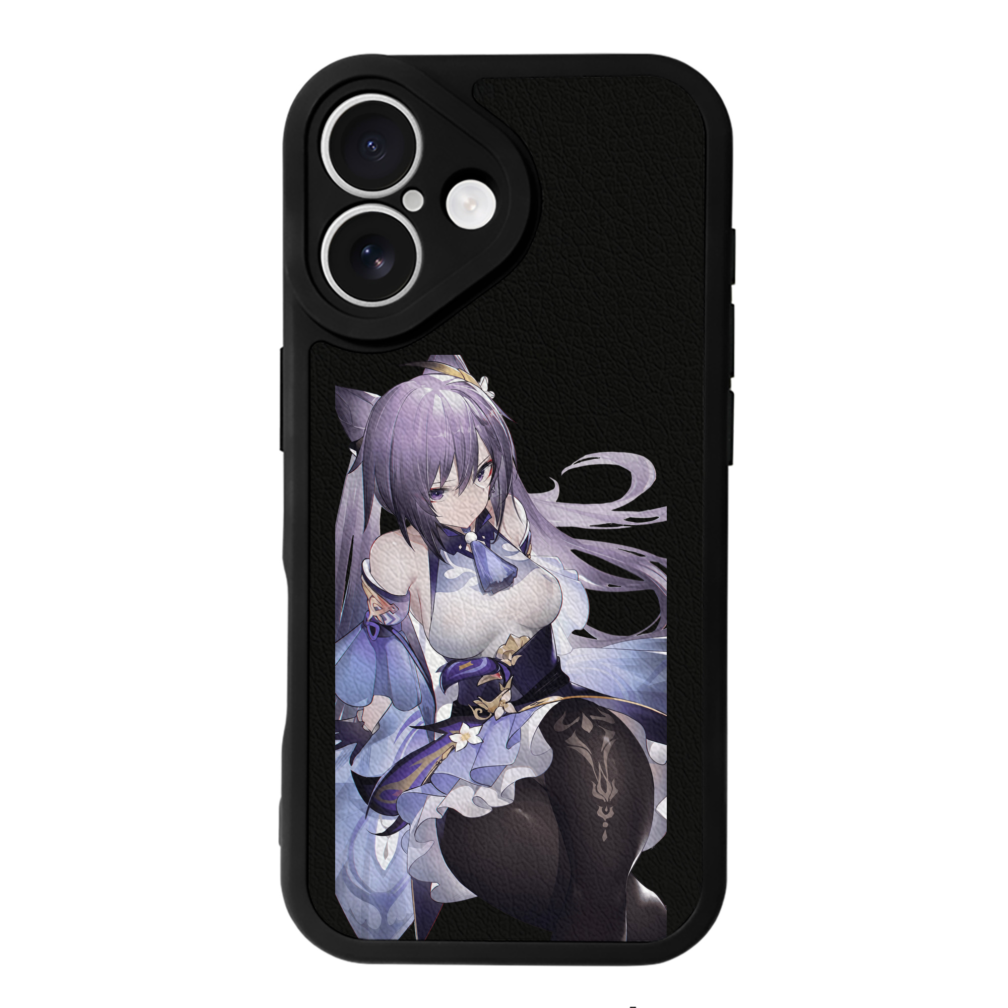 げんし神 刻晴 こくせい genshin Kokusei 【iPhone 16シリーズ対応】シリコンスマホケース（レザー調） 材質：シリコン